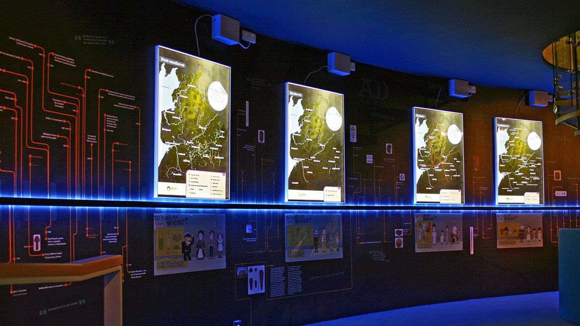 Nebula acrylic led lightbox with applied graphics in museum